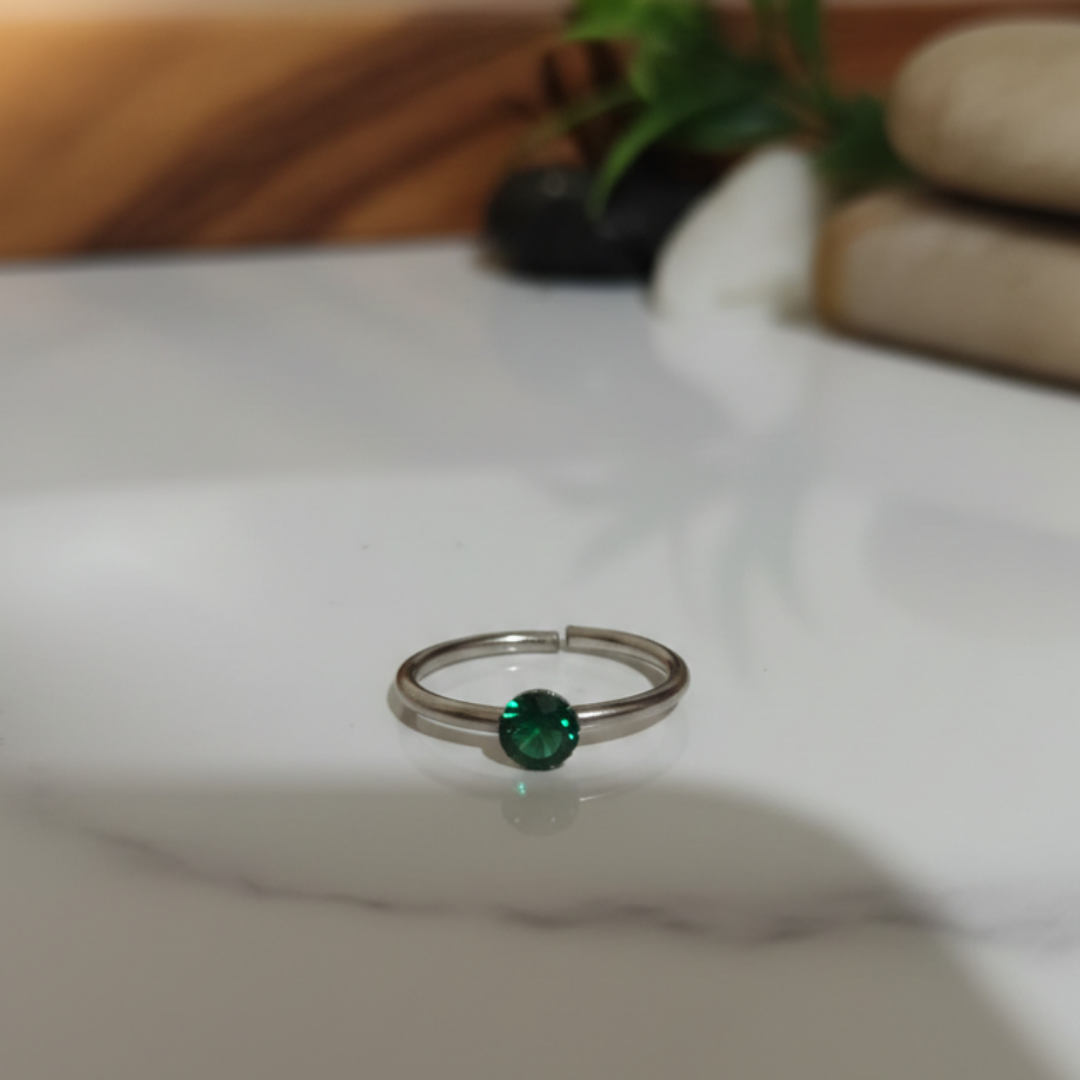 Gümüş Renk 5'li Çelik Yüzük Set